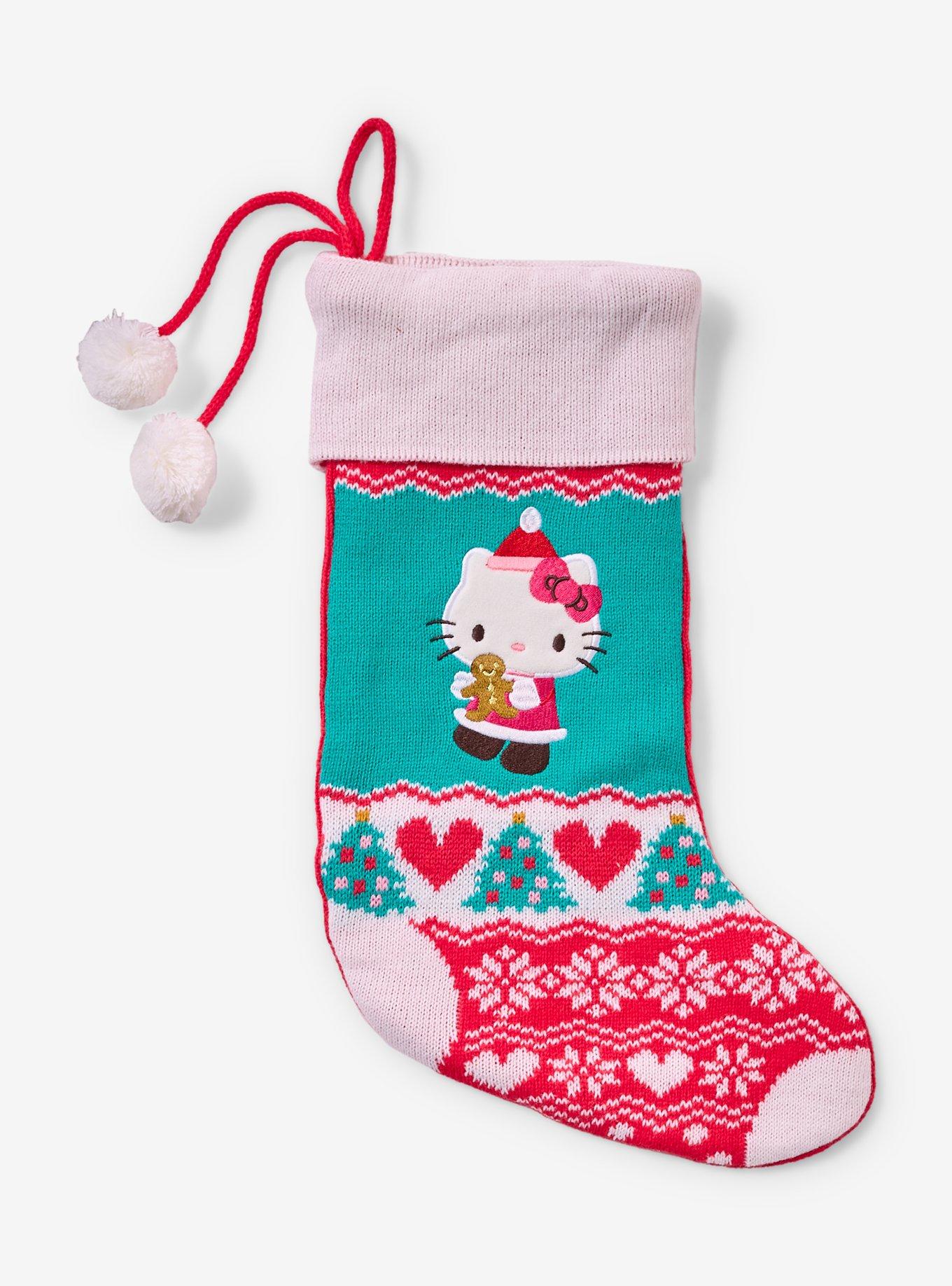 Sanrio Hello Kitty Knit Holiday Stocking — BoxLunch Exclusive, , hi-res