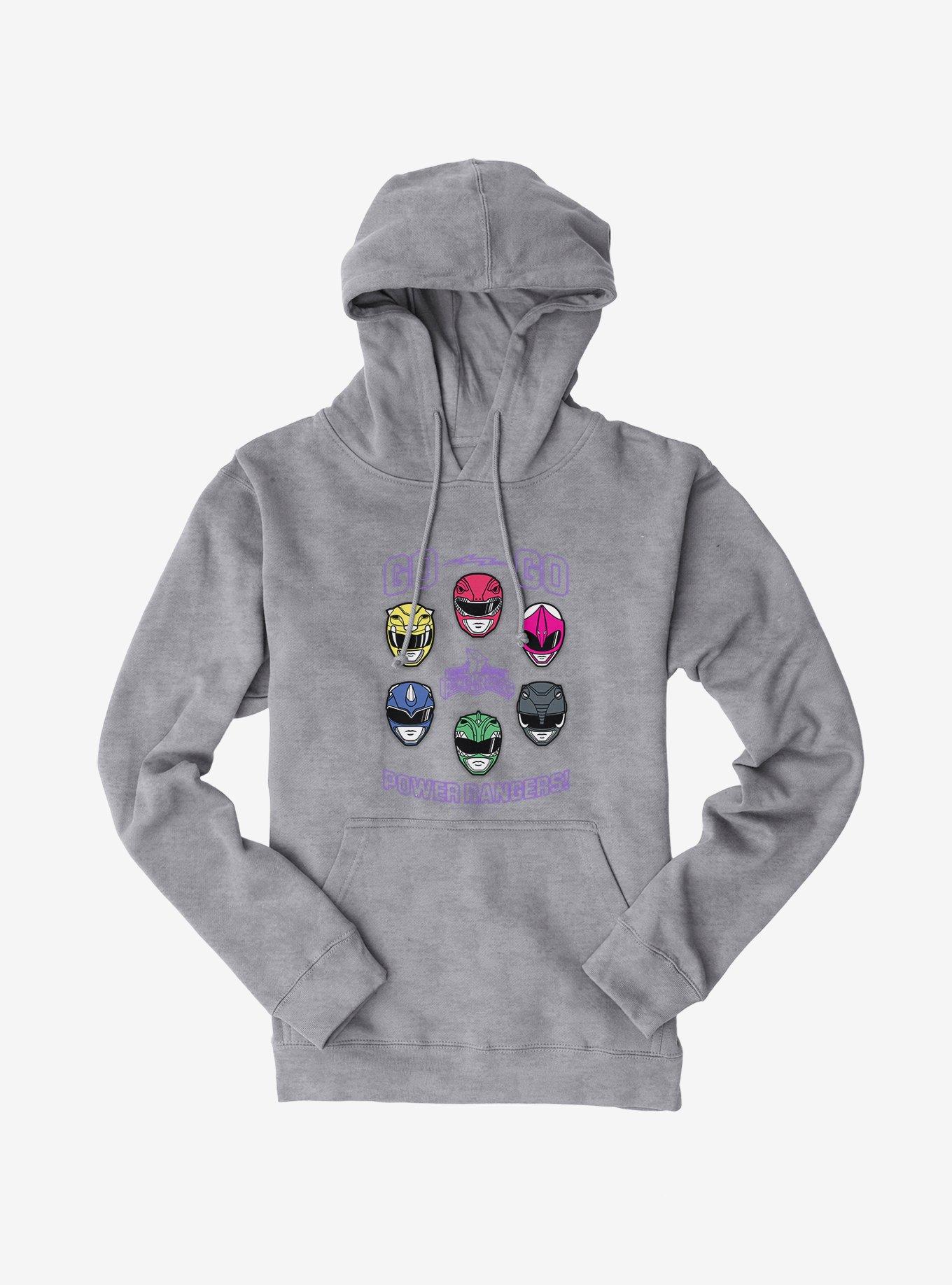 Mighty Morphin Power Rangers Go Go Power Rangers Helmets Hoodie, SPORT GRAY, hi-res view 1