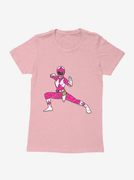 Mighty Morphin Power Rangers Pink Ranger Action Move Womens T-Shrt ...