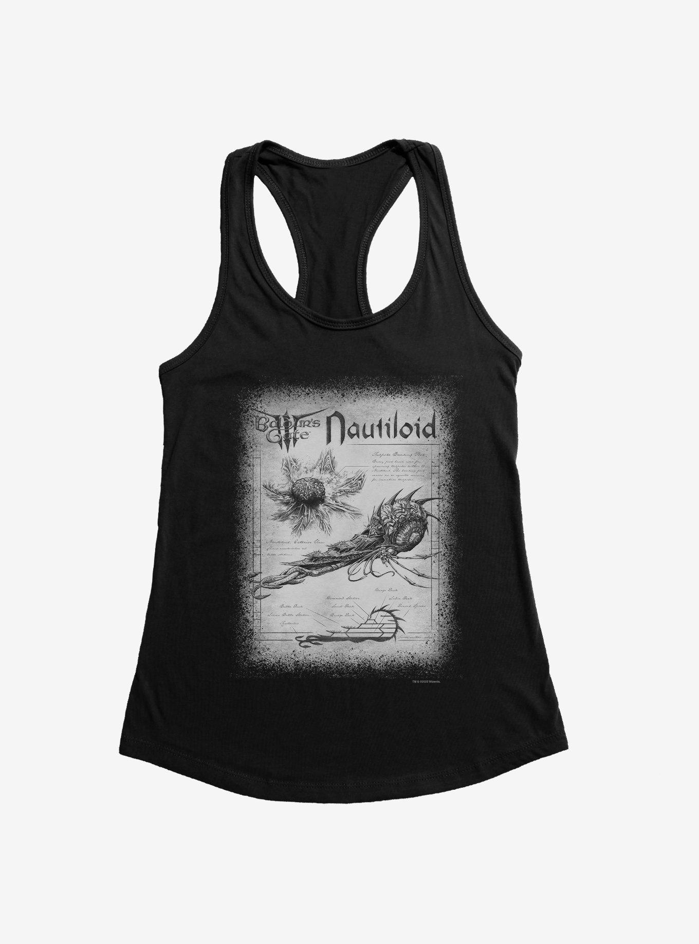 Dungeons & Dragons Nautiloid Ship Schematics Baldur's Gate Womens Tank Top, , hi-res