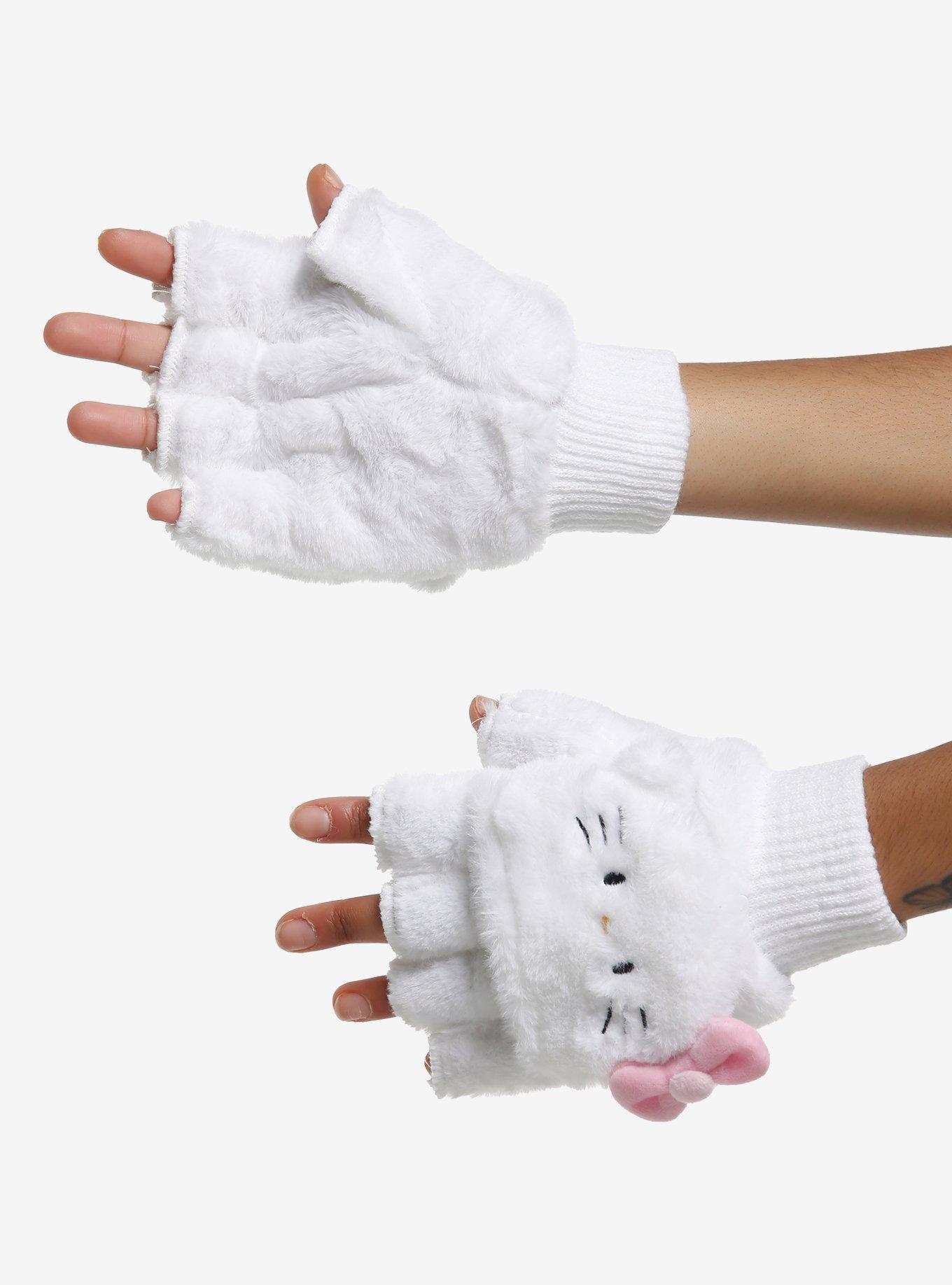 Hello Kitty Plush Convertible Gloves | Hot Topic