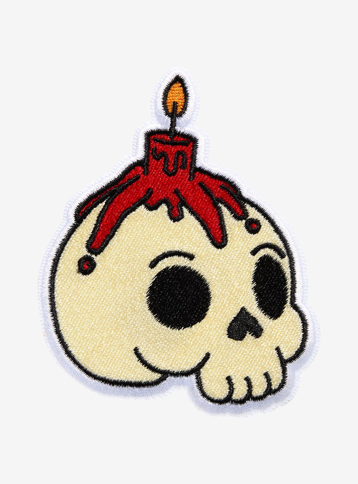 Skull Red Candle Patch, , hi-res