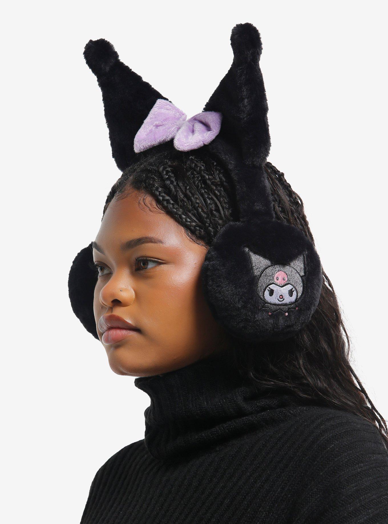 Kuromi Ears Plush Earmuffs, , hi-res