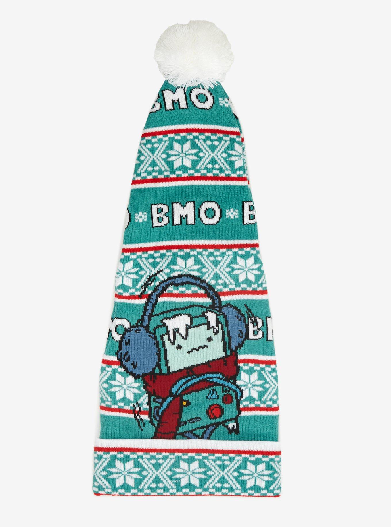 Adventure Time BMO Fair Isle Long Santa Hat, , hi-res