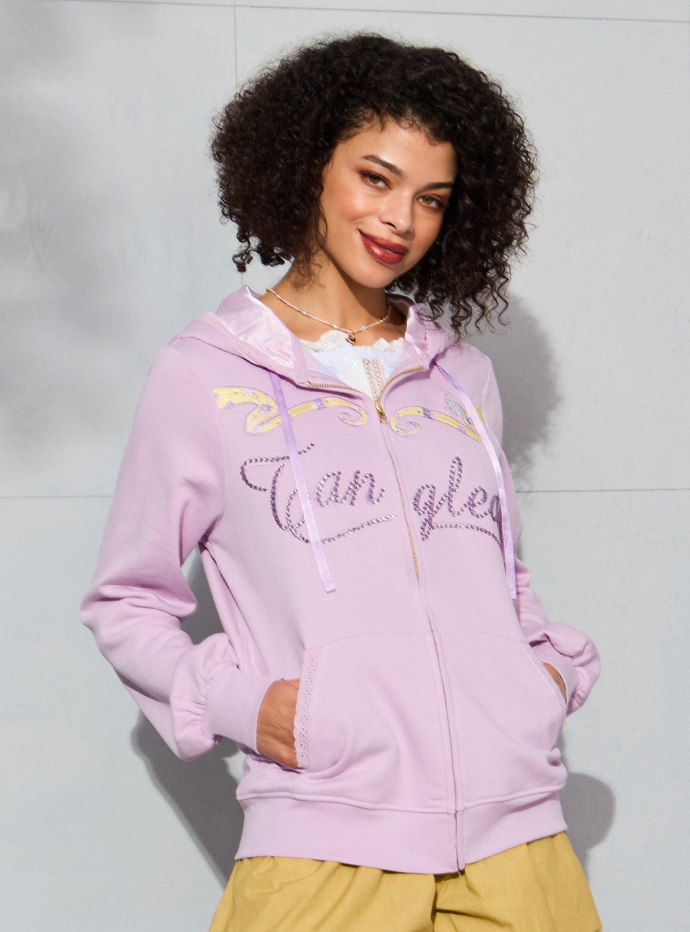 Disney Tangled Rhinestone Women's Zippered Hoodie - BoxLunch
