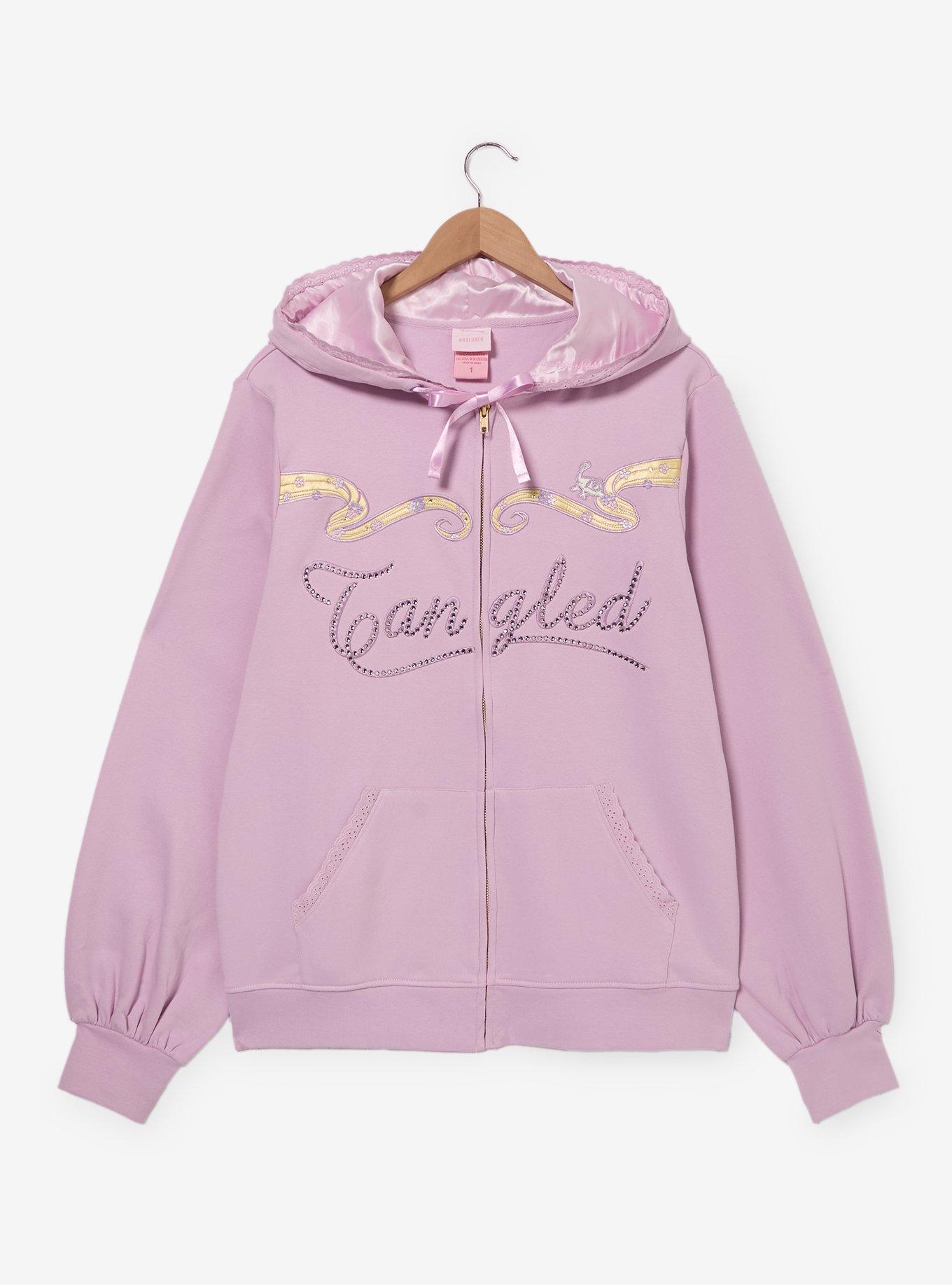 Disney Tangled Rhinestone Women's Plus Size Zippered Hoodie - BoxLunch Exclusive, , hi-res