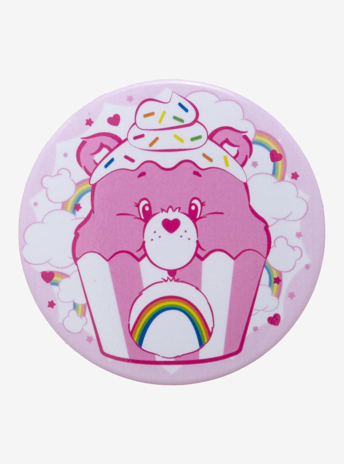 Care Bears Cheer Bear Cupcake 3 Inch Button, , hi-res
