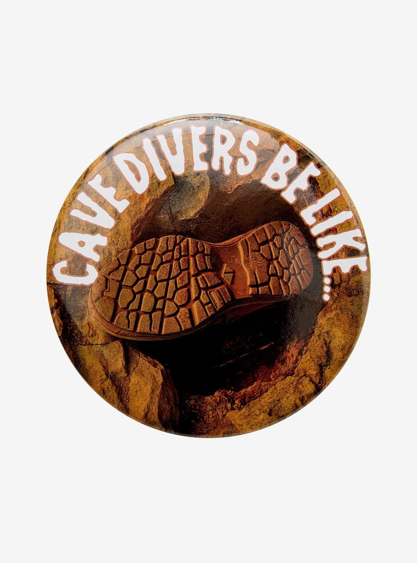 Cave Divers Foot 3 Inch Button, , hi-res