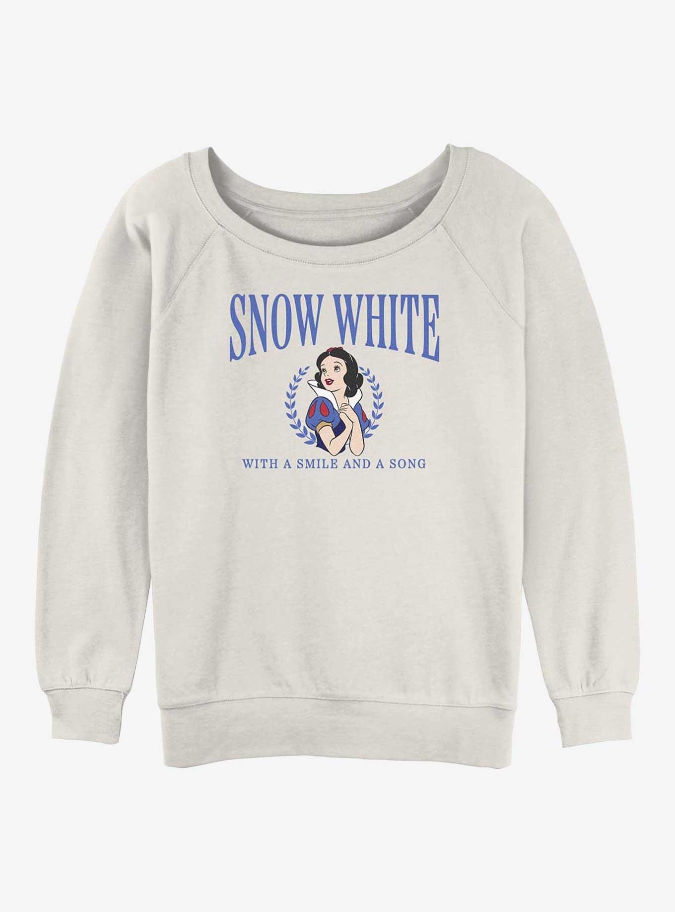 Disney Princesses Snow White Collegiate Girls Slouchy Sweatshirt, EGRET, hi-res