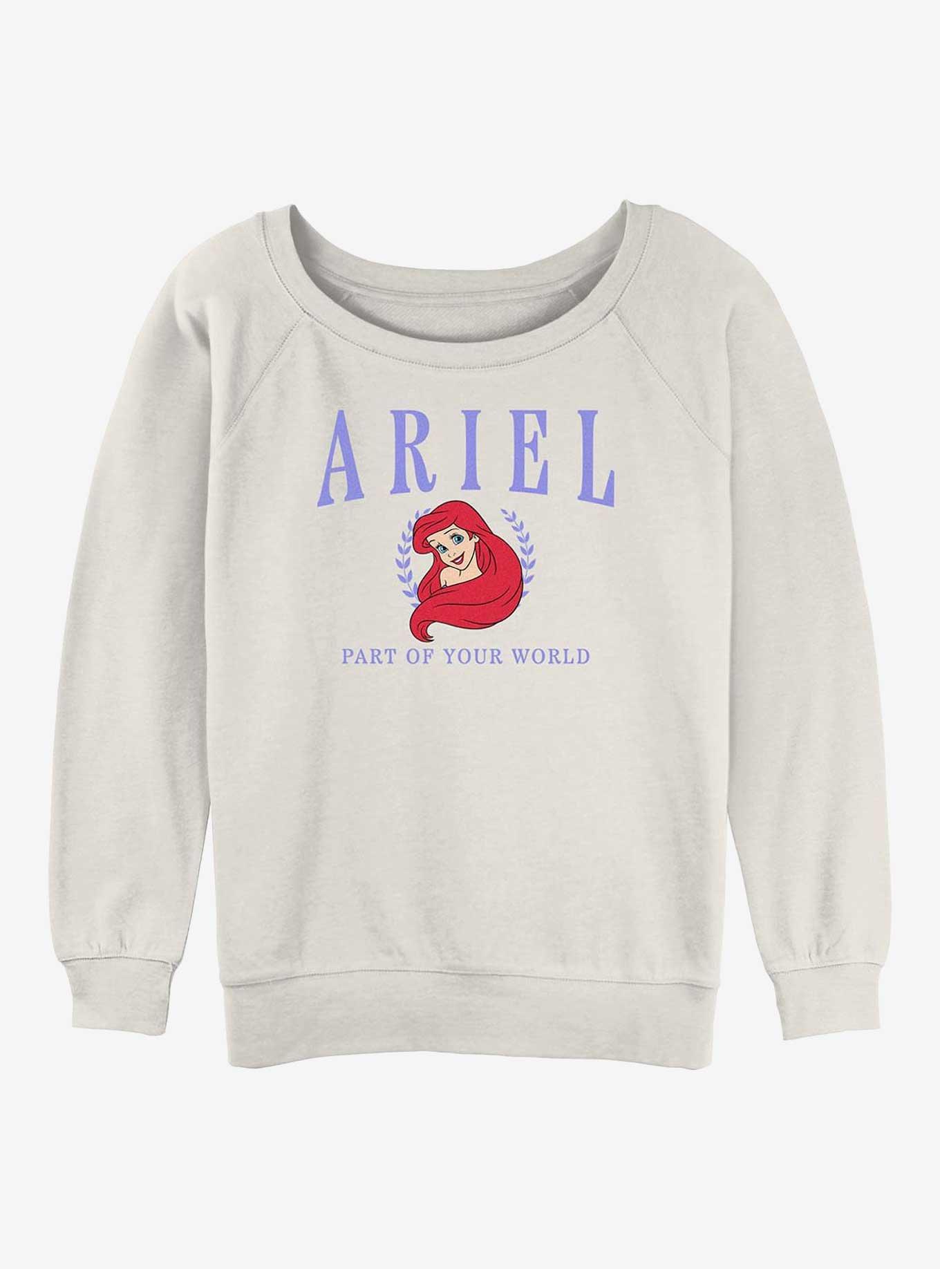 Disney Princesses Ariel Collegiate Girls Slouchy Sweatshirt, , hi-res