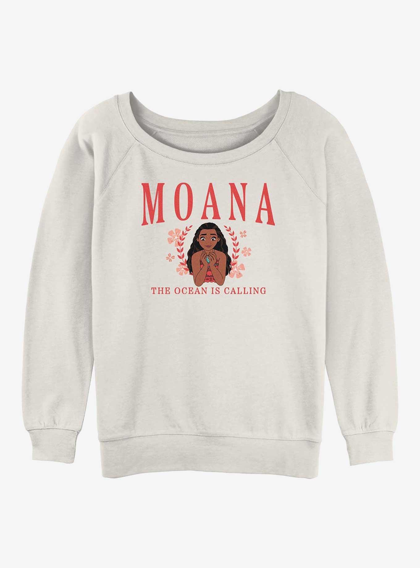 Disney Princesses Moana Collegiate Girls Slouchy Sweatshirt