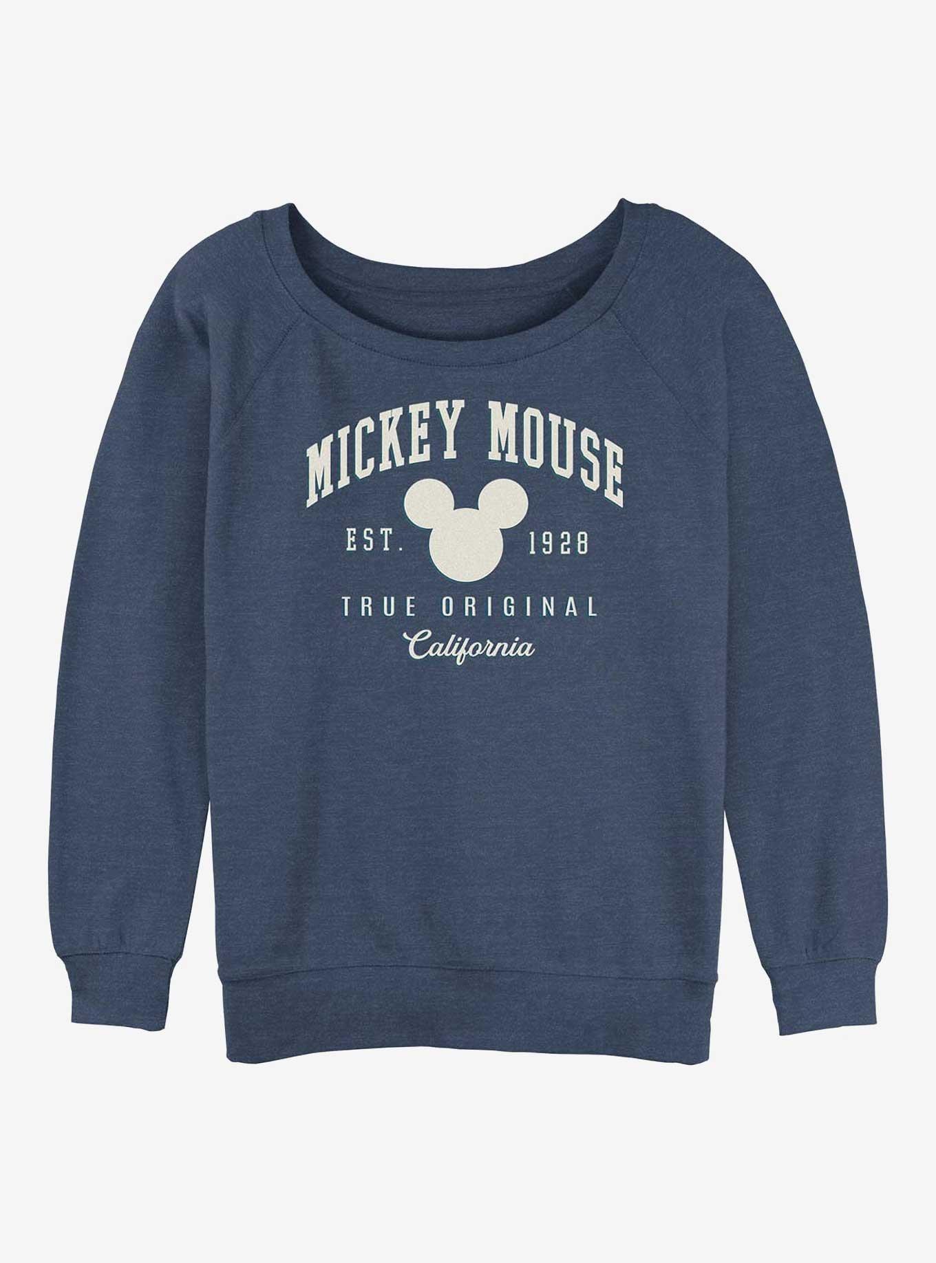 Disney Mickey Mouse 1928 Cali Girls Slouchy Sweatshirt, BLUEHTR, hi-res