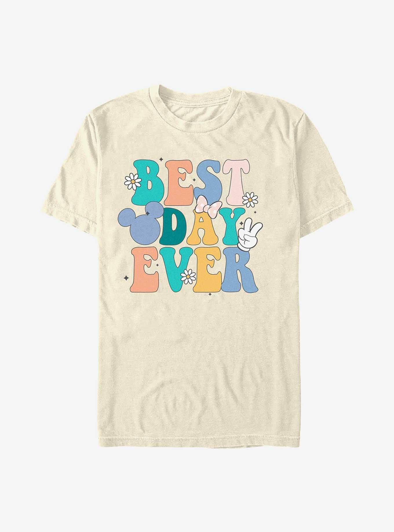 Disney Mickey Mouse Best Day Ever T-Shirt, NATURAL, hi-res