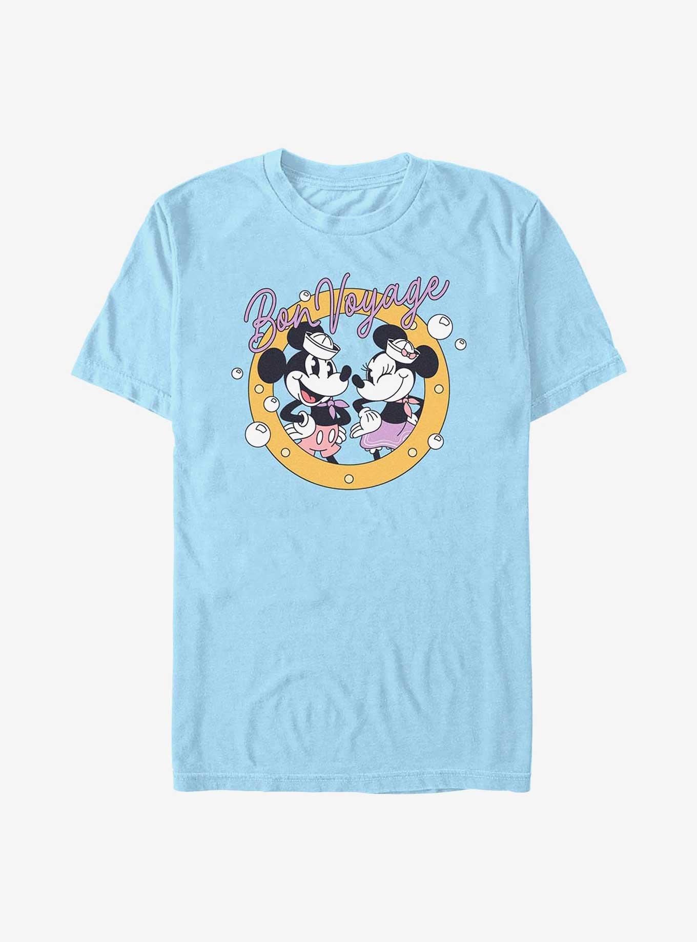 Disney Mickey Mouse & Minnie Mouse Bon Voyage T-Shirt, LT BLUE, hi-res