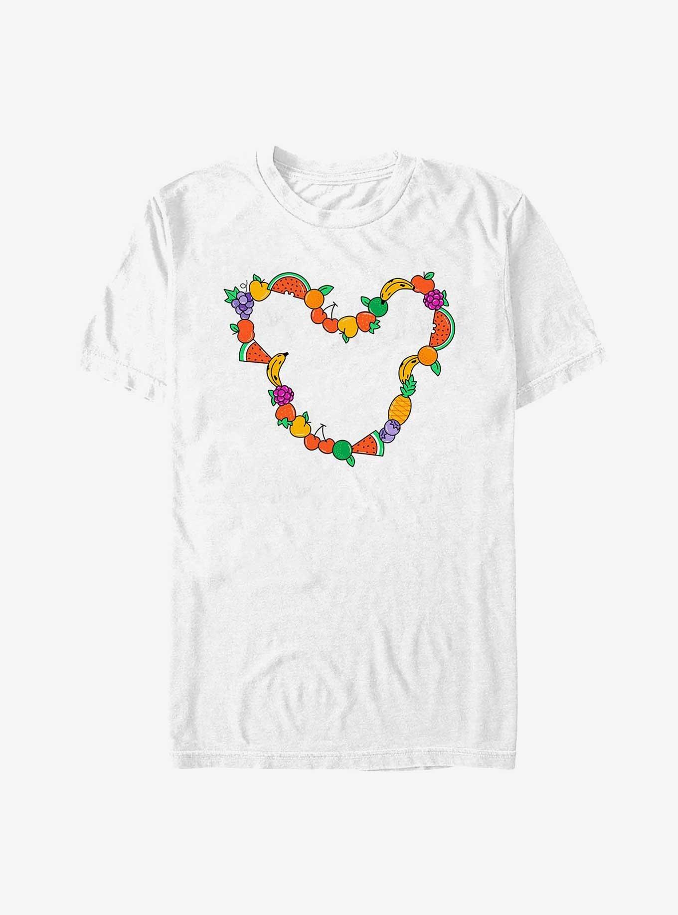 Disney Mickey Mouse Made Of Fruits T-Shirt, WHITE, hi-res