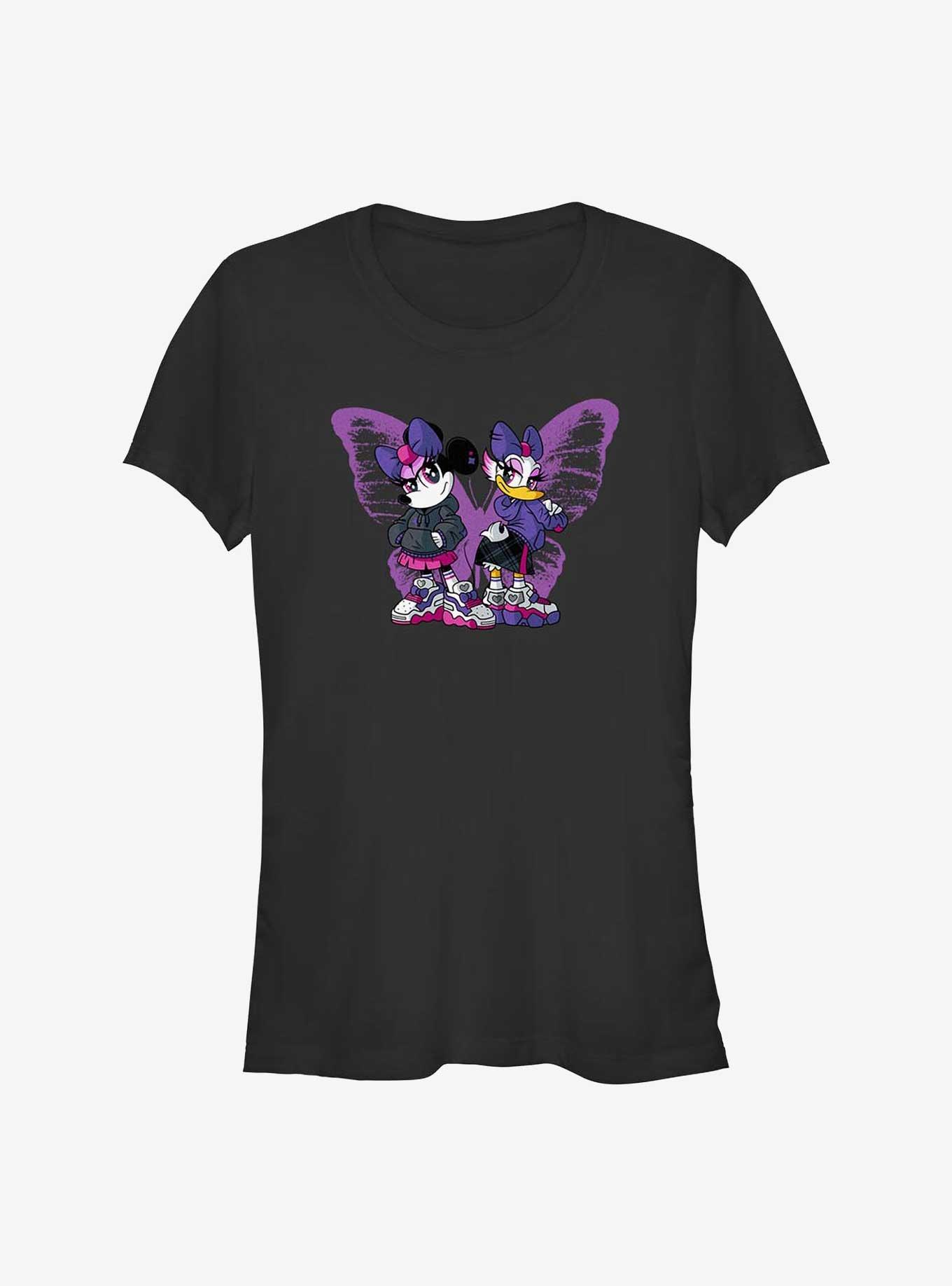 Disney Mickey Mouse Butterfriends Daisy & Minnie Girls T-Shirt, BLACK, hi-res