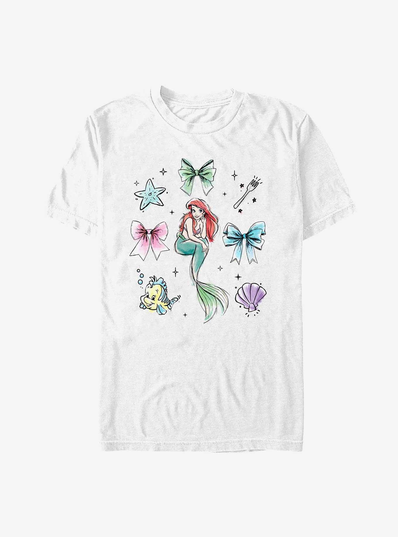 Disney Princesses Ariel Bows T-Shirt, WHITE, hi-res