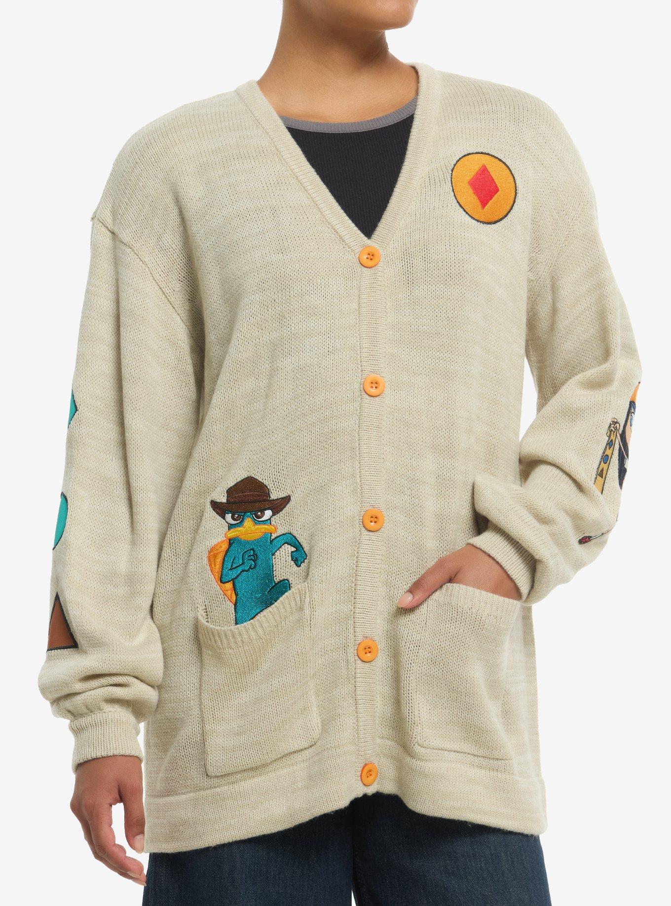 Phineas And Ferb Fireside Girls Embroidered Girls Cardigan, , hi-res