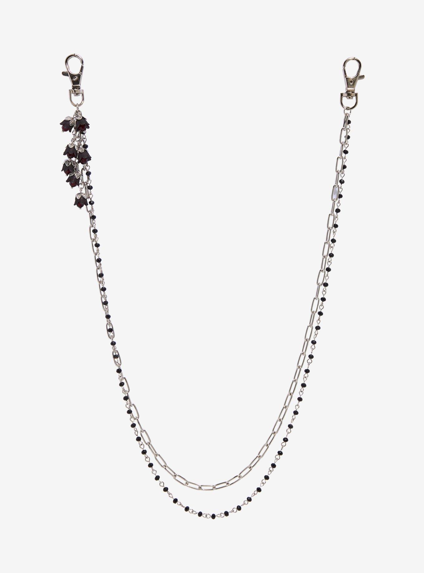 Black Lily 18 Inch & 24 Inch Double Wallet Chain, , hi-res
