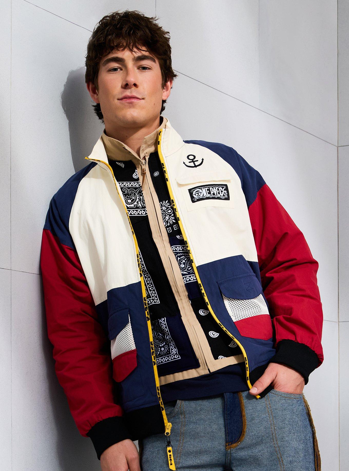 One Piece Jolly Roger Color Block Windbreaker - BoxLunch Exclusive