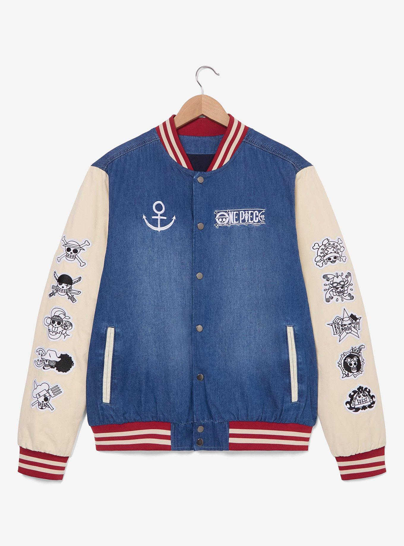 One Piece Jolly Roger Bomber Jacket &mdash; BoxLunch Exclusive, , hi-res