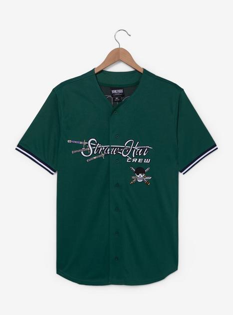 One Piece Straw Hat Crew Zoro Baseball Jersey — BoxLunch Exclusive