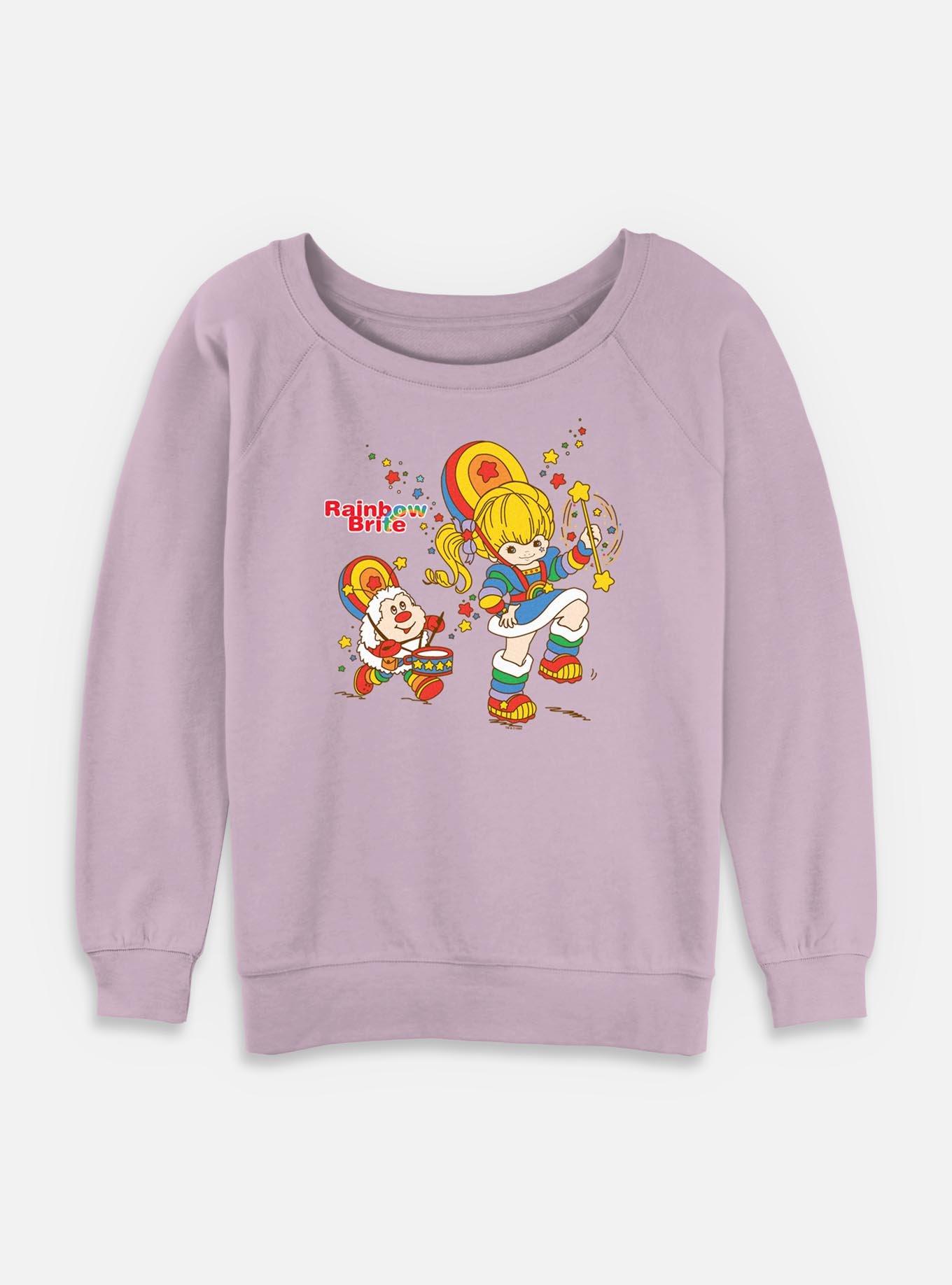 Rainbow Brite Parade Pals Womens Slouchy Sweatshirt, LAVENDER, hi-res
