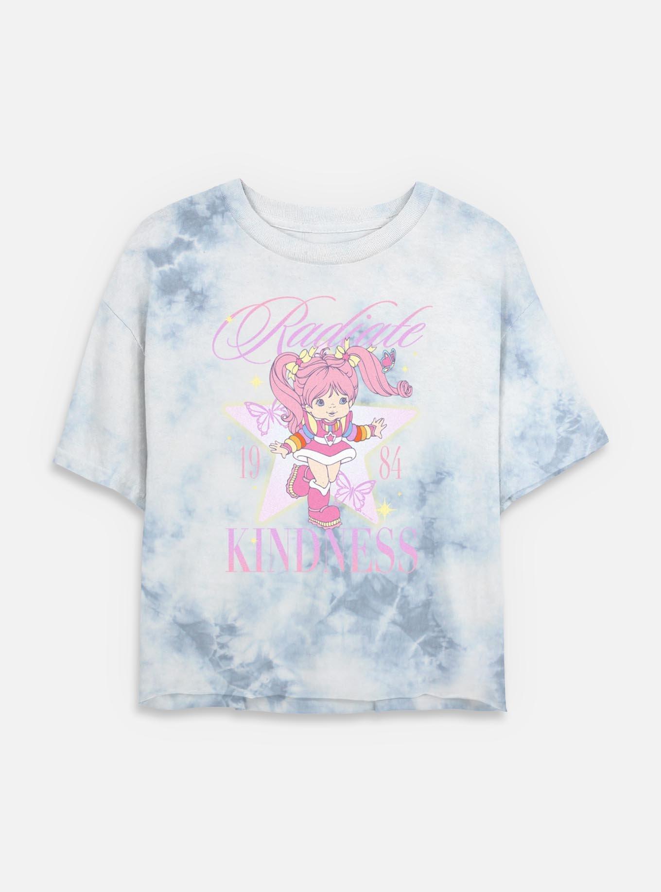 Rainbow Brite Tickled Pink Tie Dye Crop Womens T-Shirt, , hi-res