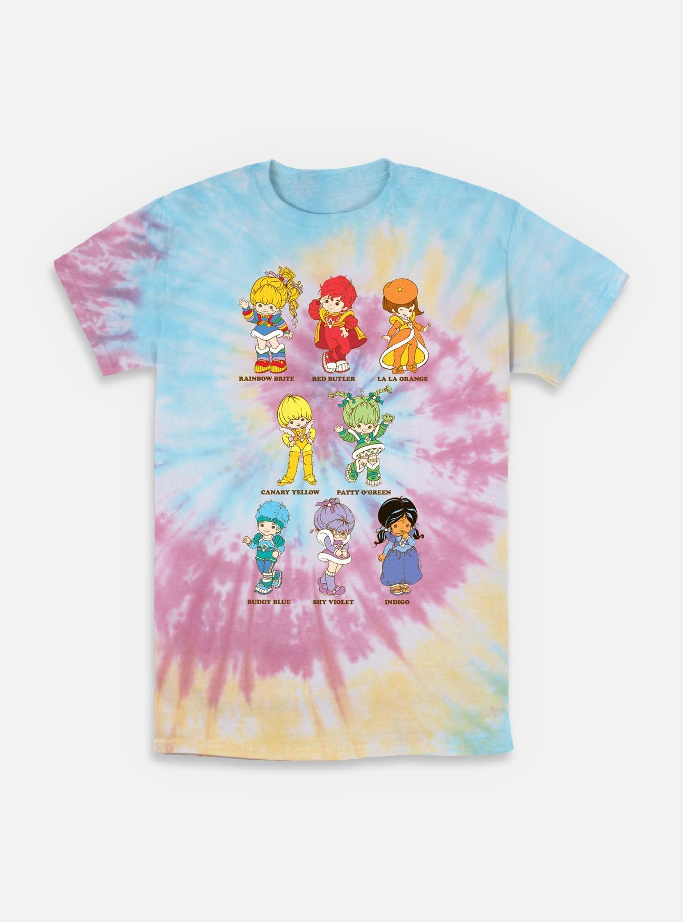 Rainbow Brite Rainbow Textbook Friends Tie-Dye T-Shirt, , hi-res