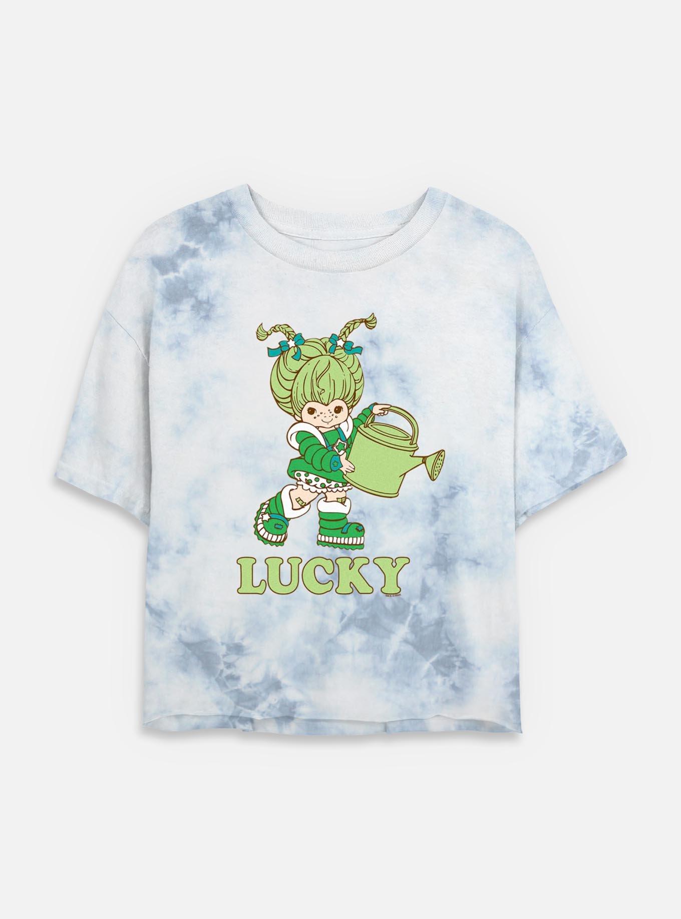 Rainbow Brite Patty O'green Lucky Tie Dye Crop Womens T-Shirt, , hi-res