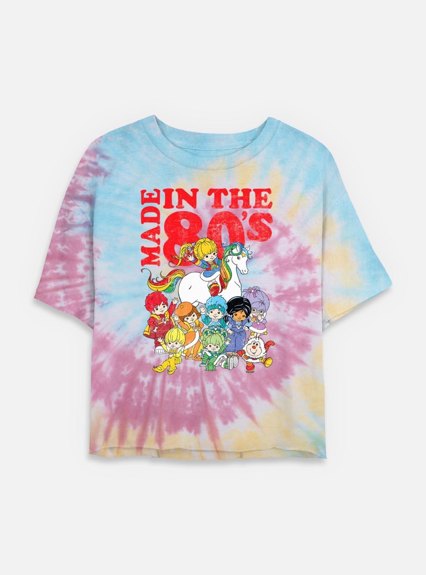 Rainbow Brite Made In The 80S Tie Dye Crop Womens  T-Shirt, , hi-res