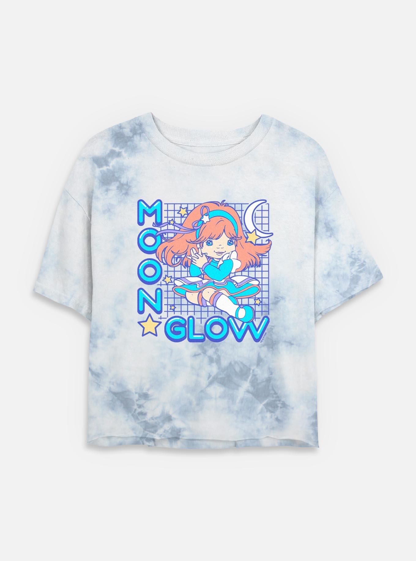 Rainbow Brite Kawaii Moon Glow Tie Dye Crop Womens T-Shirt, , hi-res