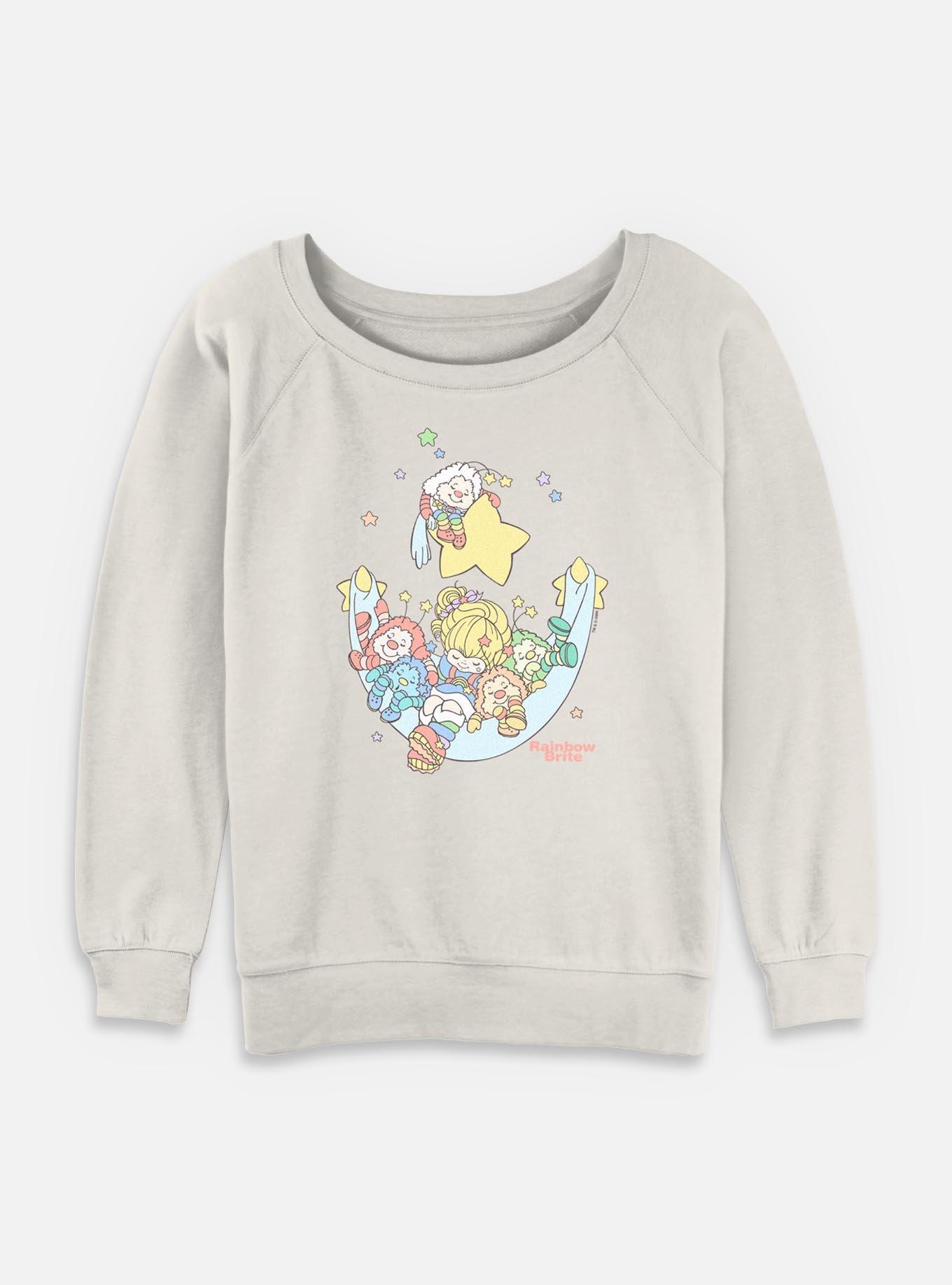 Rainbow Brite Sleeping Friends Stars Womens Slouchy Sweatshirt, , hi-res