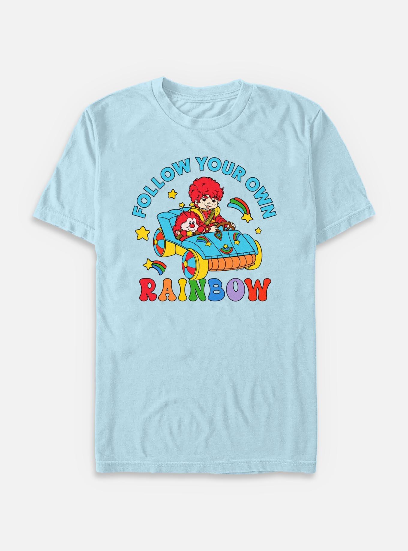 Rainbow Brite Follow Your Own Rainbow Garment Dye T-Shirt, CHAMBRAY, hi-res