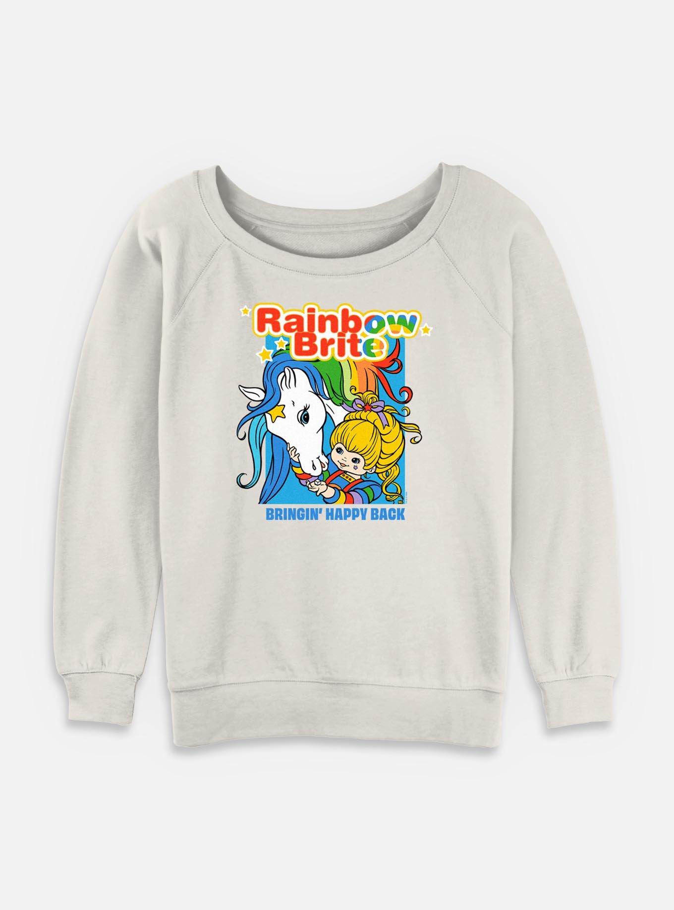 Rainbow Brite Bringing Happy Back Womens Slouchy Sweatshirt, , hi-res