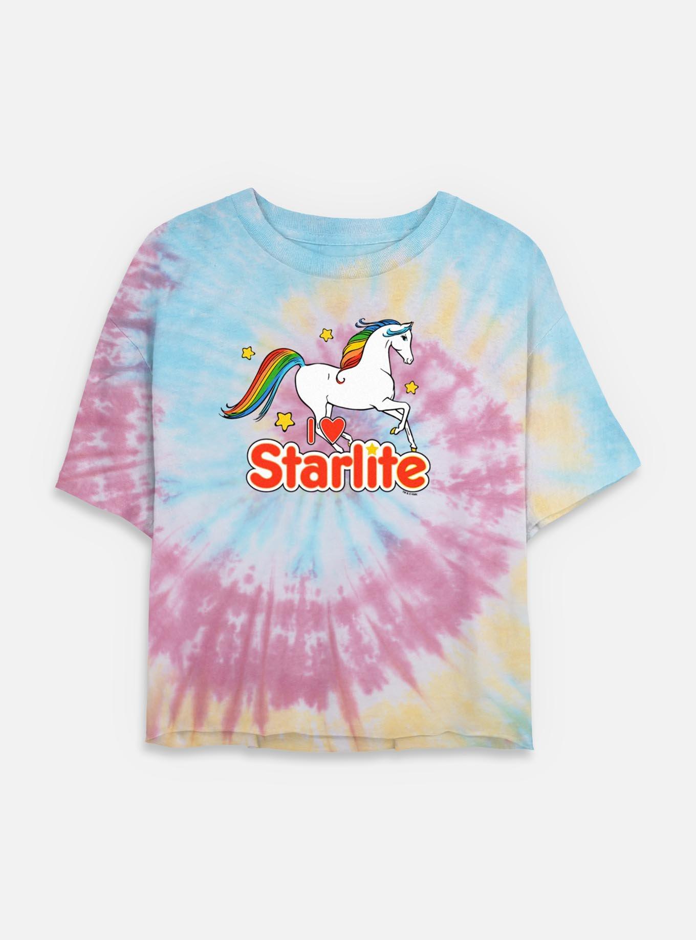 Rainbow Brite I Love Starlite Tie Dye Crop Womens  T-Shirt, , hi-res
