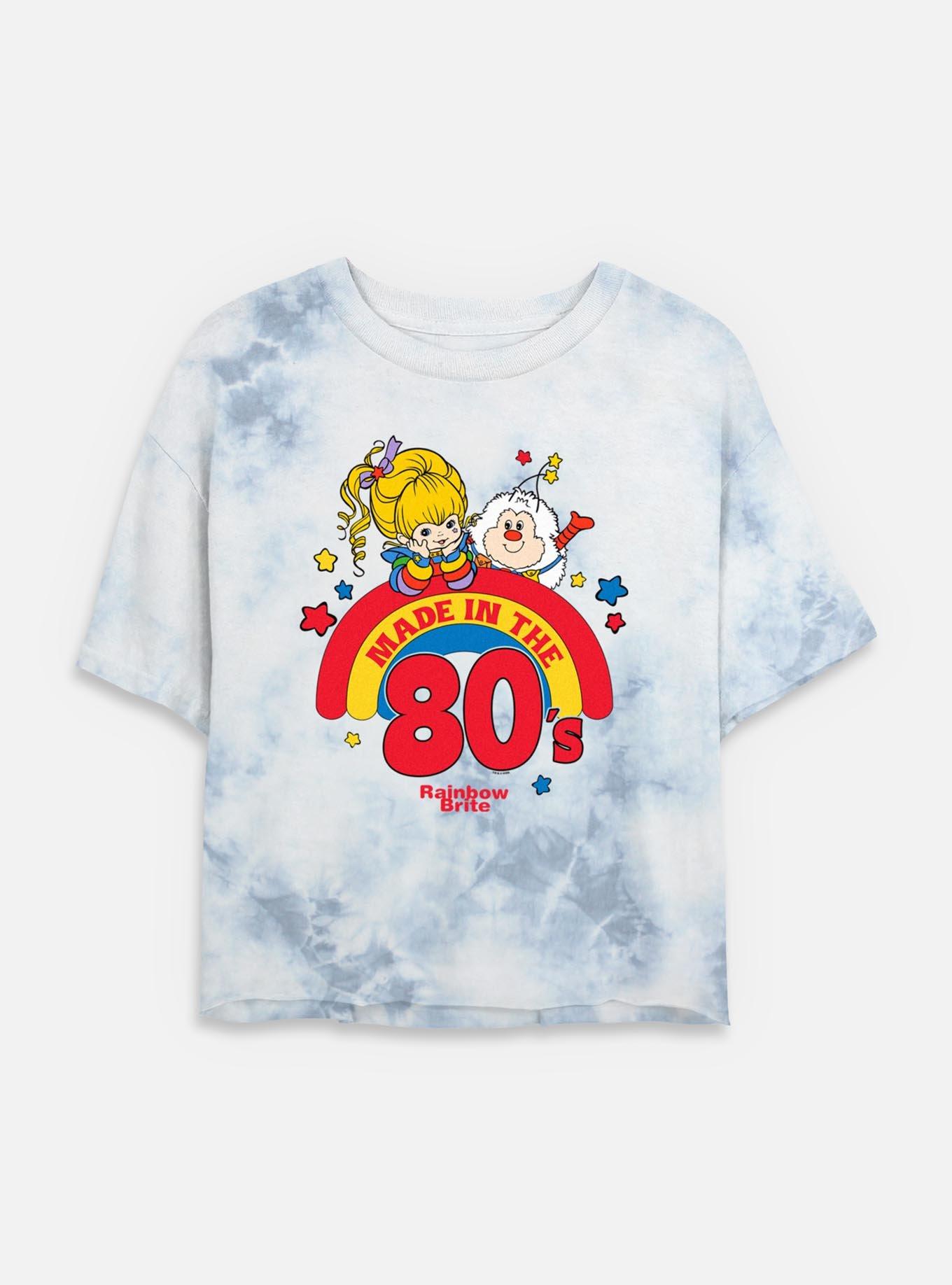 Rainbow Brite Made Brite Tie Dye Crop Womens T-Shirt, , hi-res