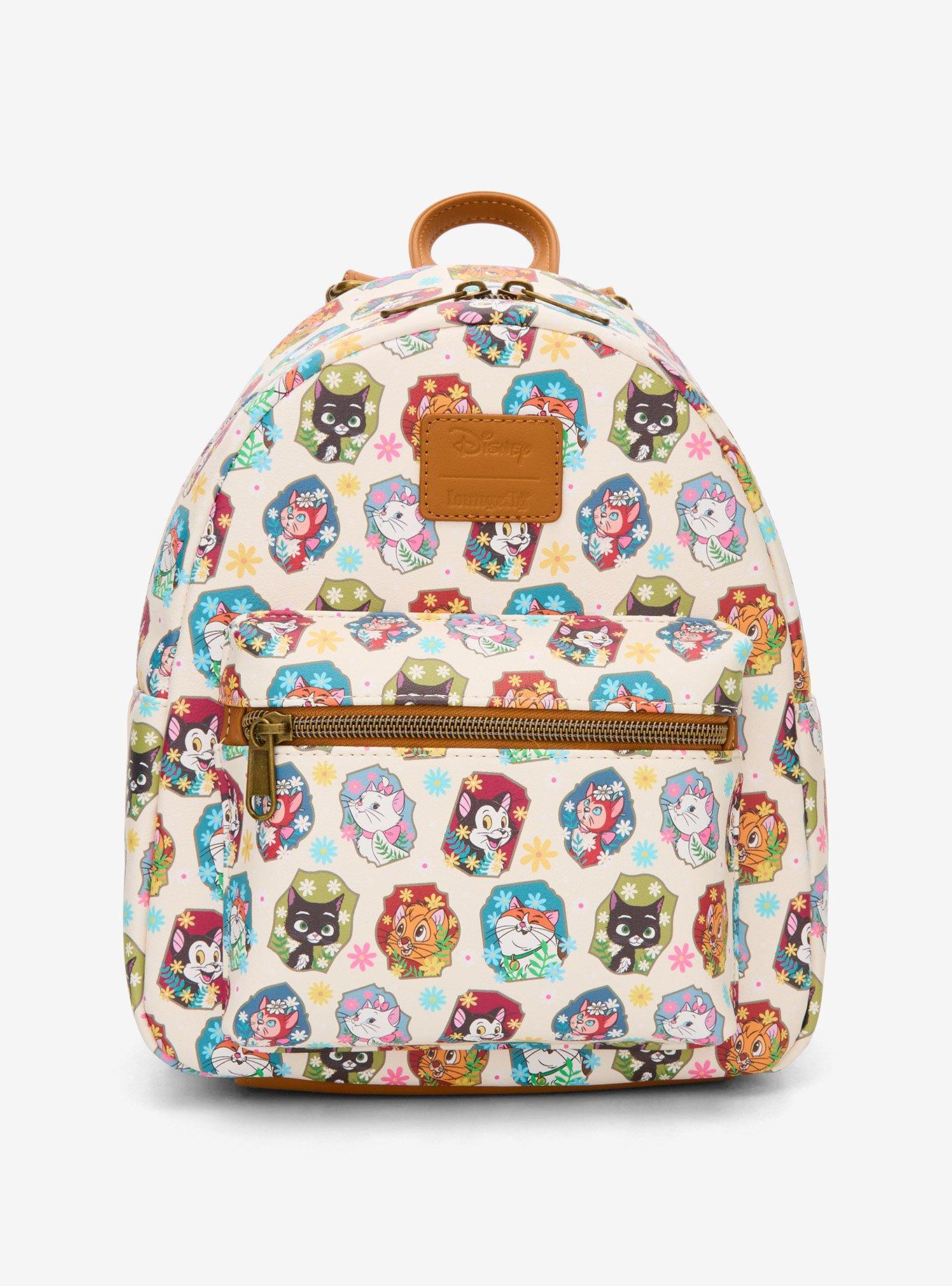 Loungefly Disney Cats Flower Portrait Mini Backpack, , hi-res