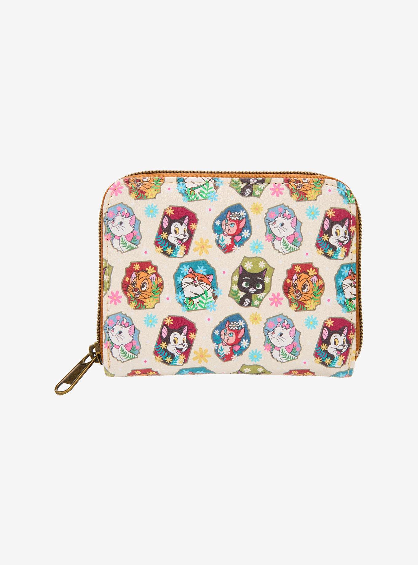 Loungefly Disney Cats Flower Portrait Mini Zipper Wallet | Hot Topic