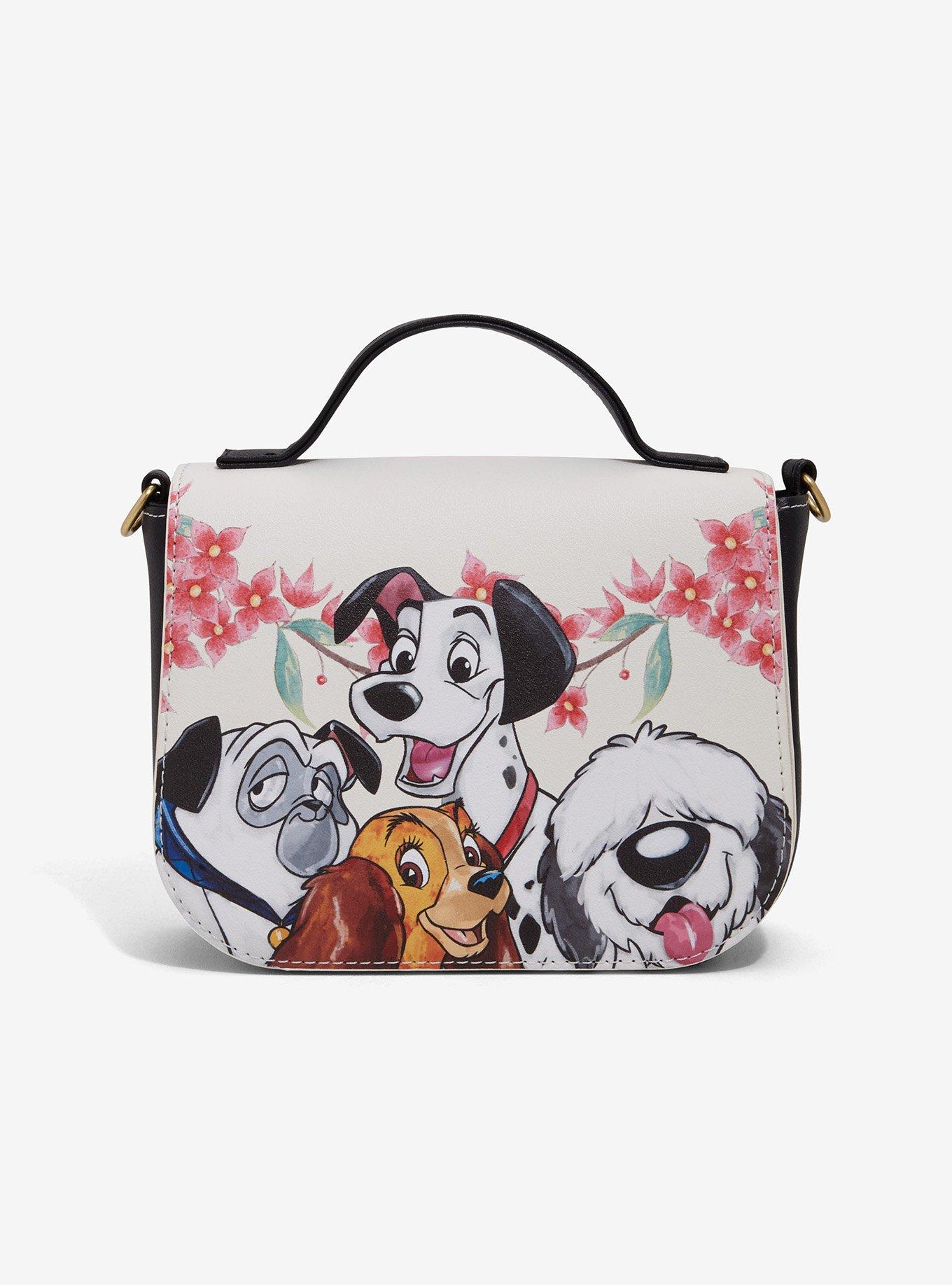 Loungefly Disney Dogs Floral Mini Crossbody Bag, , hi-res