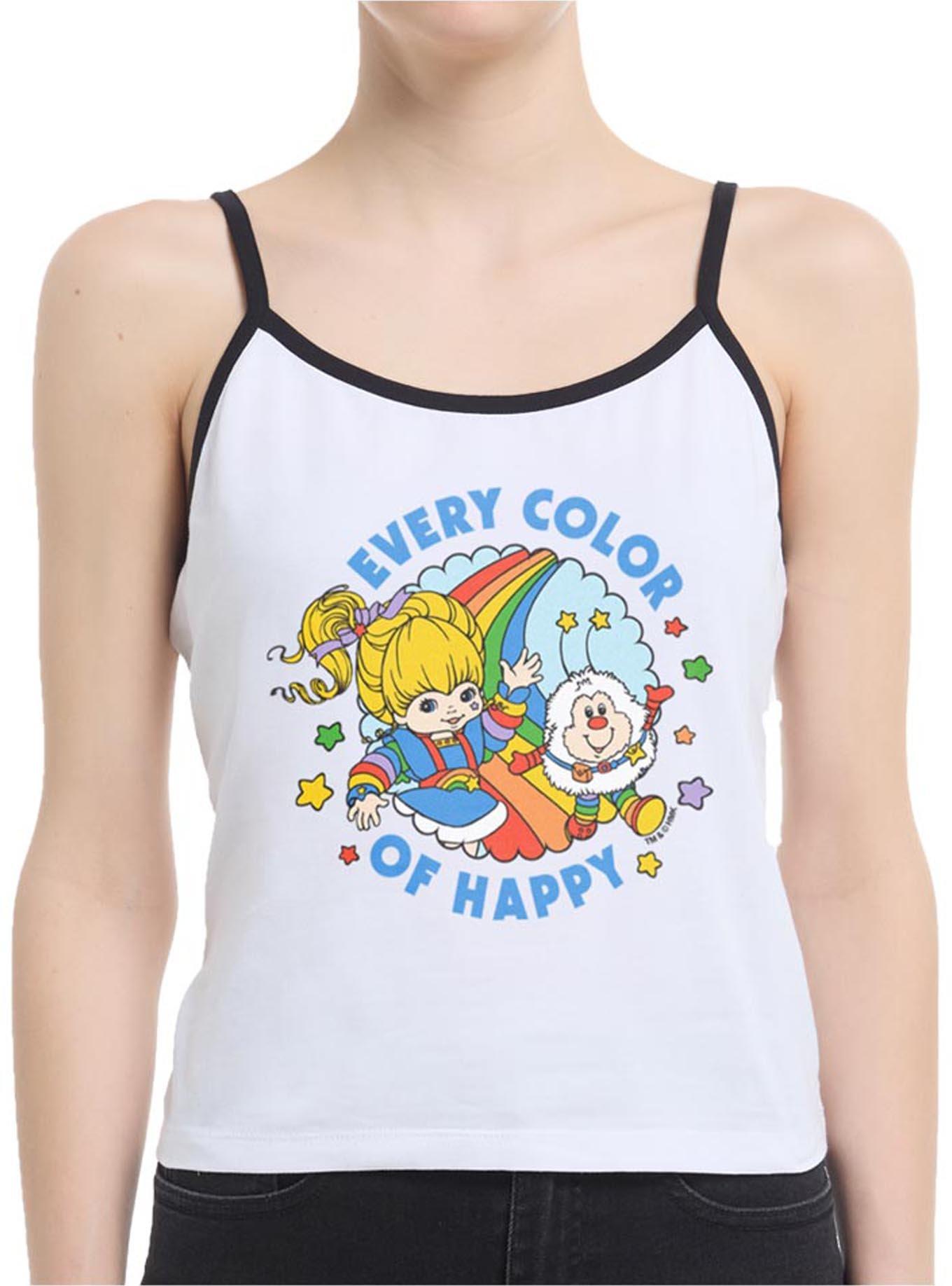 Rainbow Brite Every Color Of Happy Womens Cami, WHITE, hi-res