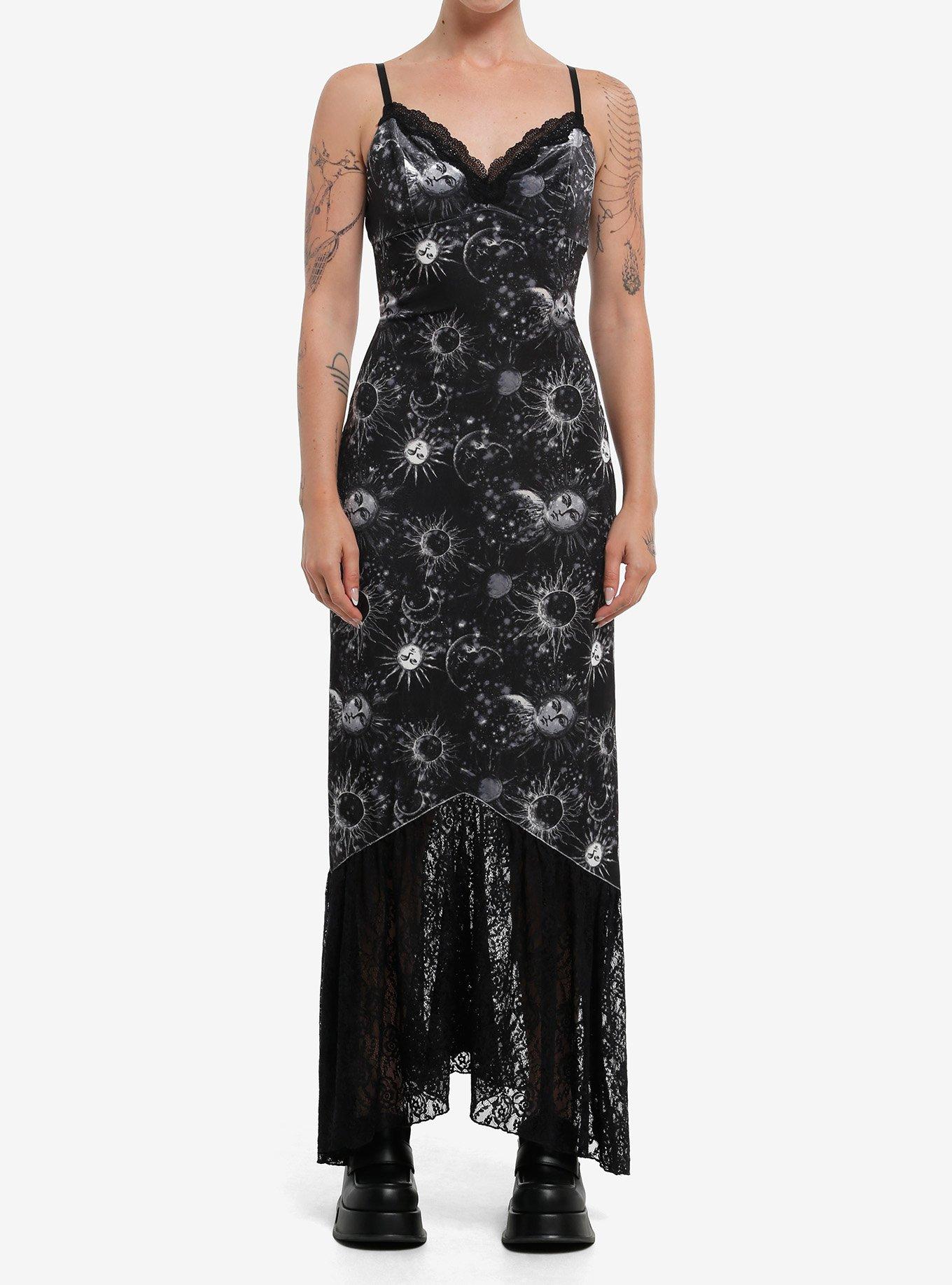 Cosmic Aura Celestial Velvet Midaxi Slip Dress, , hi-res