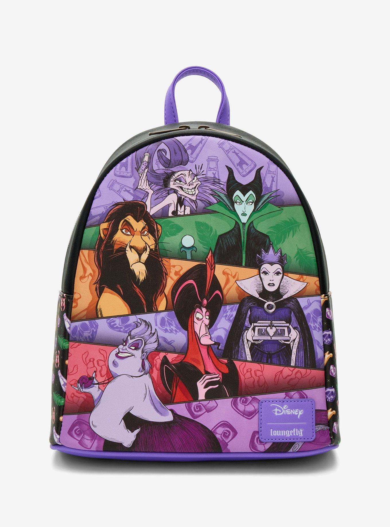 Disney Villains Purple and Red Backpack Disney Villains Be Right Back Diaper Bag Backpack — Dark Purple main image 4