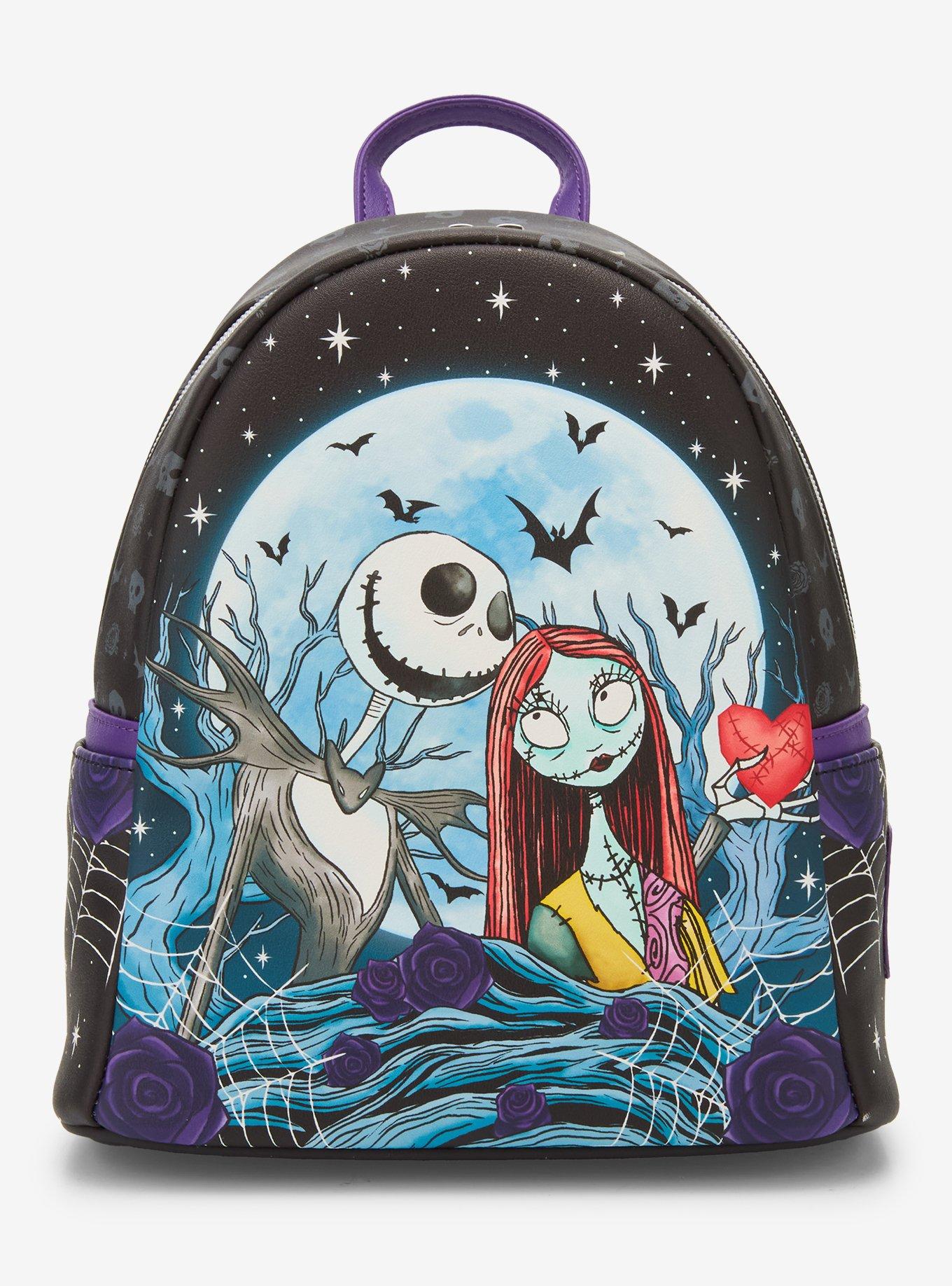 Loungefly The Nightmare Before Christmas Jack & Sally Moon Mini Backpack, , hi-res