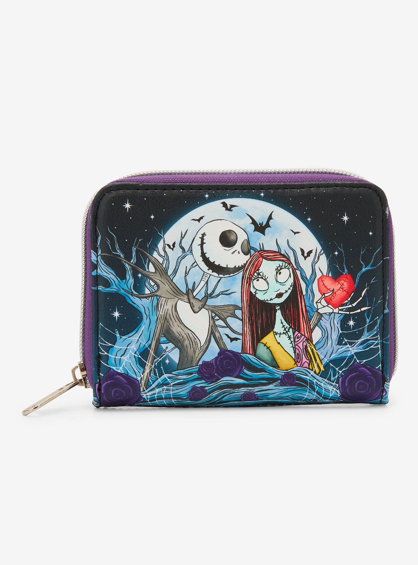 Loungefly The Nightmare Before Christmas Jack & Sally Moon Mini Zipper Wallet, , hi-res