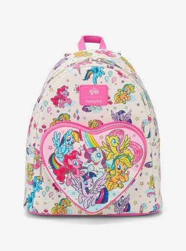 big pony seersucker mini backpack Loungefly My Little Pony Mane Six Heart Mini Backpack