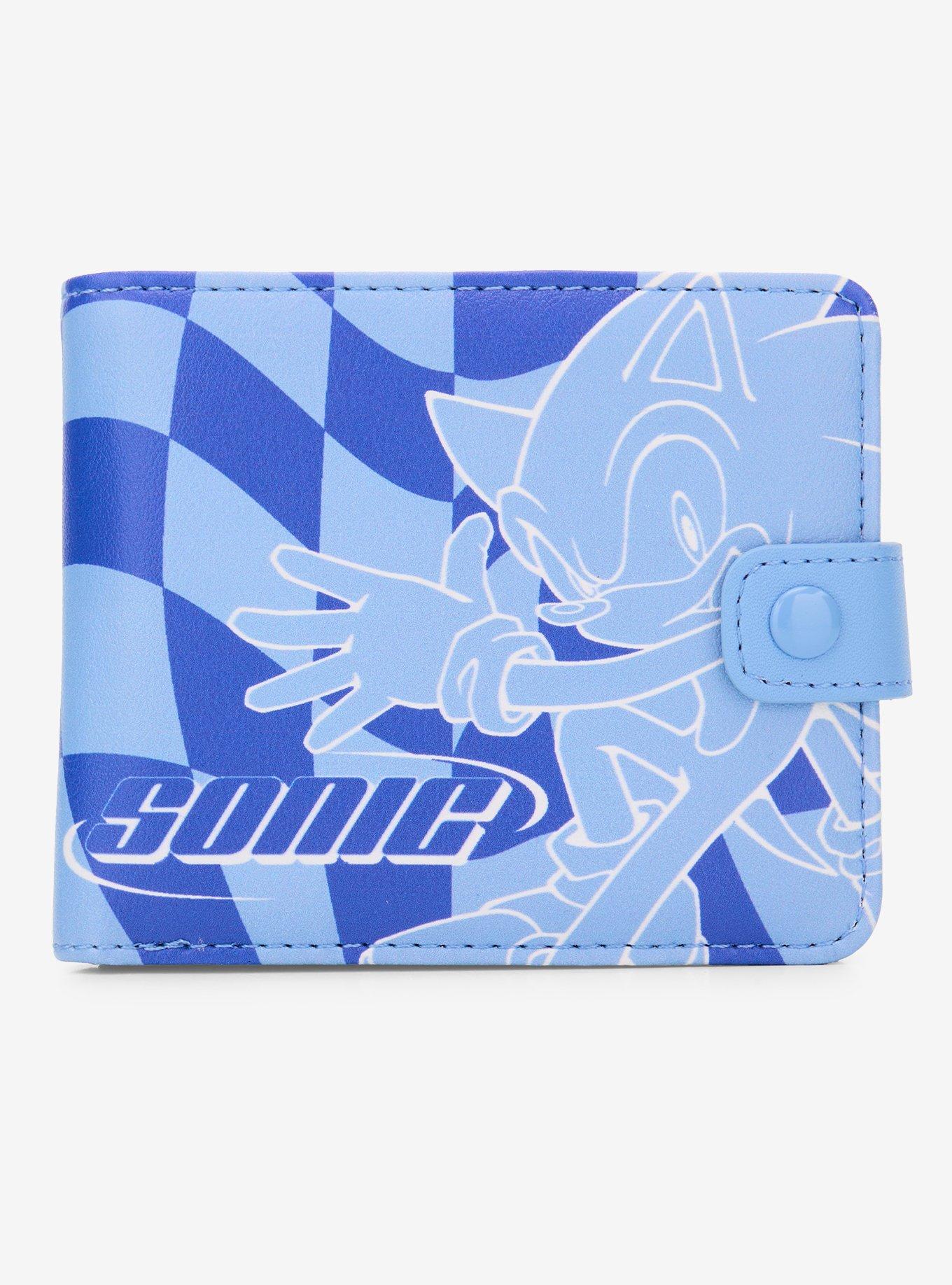 Sonic The Hedgehog Blue Checkered Bifold Wallet, , hi-res