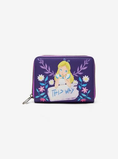 Loungefly Disney Alice In Wonderland This Way Mini Zipper Wallet