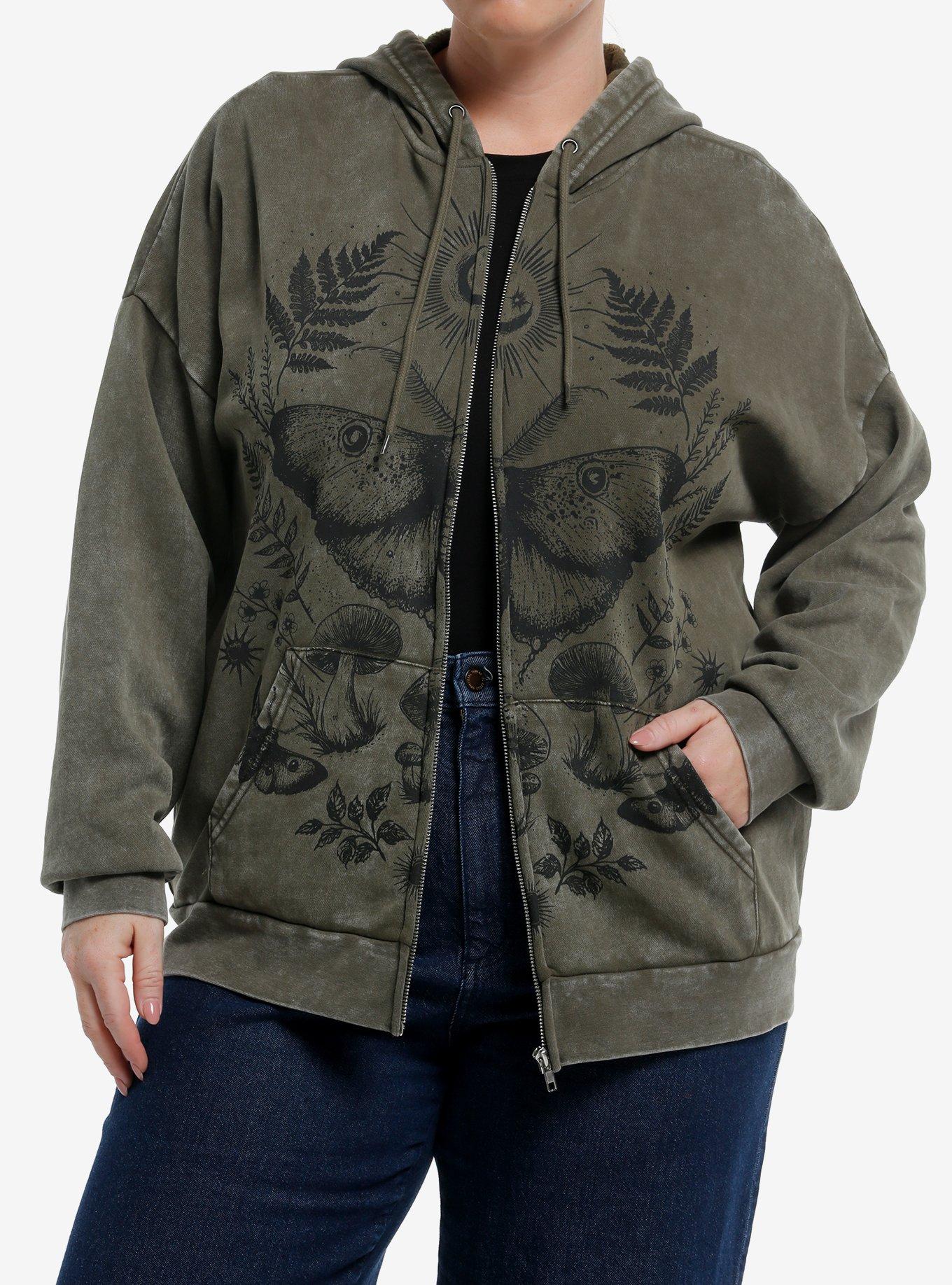 Thorn & Fable Moonlight Mother Mineral Wash Girls Hoodie Plus Size, , hi-res
