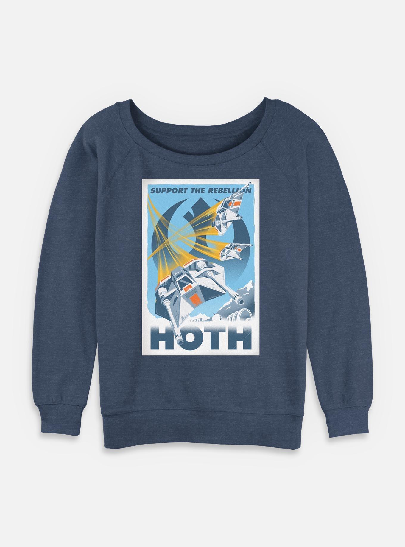 Star Wars Rebellion Support Womens Slouchy Sweatshirt, BLUEHTR, hi-res